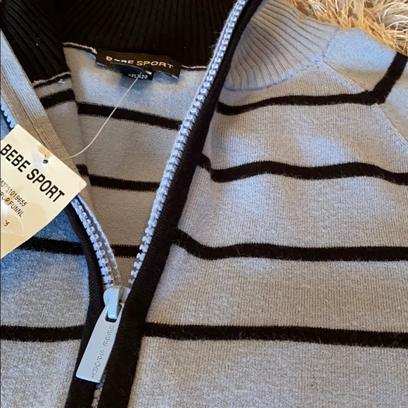 Bebe sport cropped athletic sweater L NWT - Picture 2 of 3